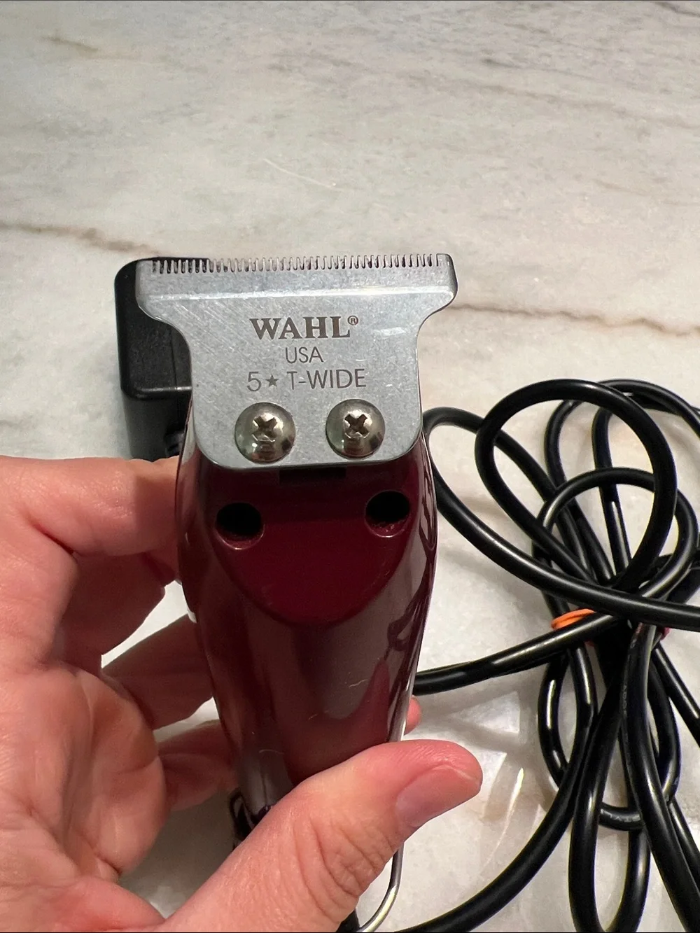 Wahl Professional 5-Star Detailer (corded) – chrome/burgundy red